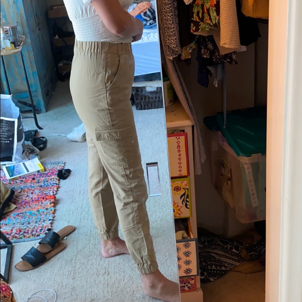 Cargo jogger khaki pants